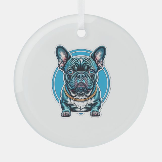 Adorno De Cristal Bulldog francés (Anverso)