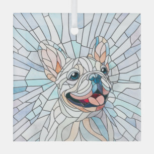 Adorno De Cristal Bulldog francés - Frenchie - mosaico pastel