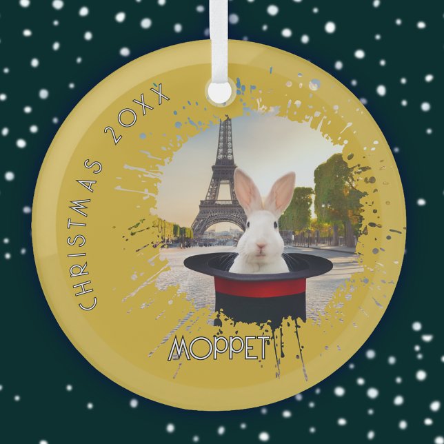 Adorno De Cristal Bunny in a Black Gorra (Subido por el creador)