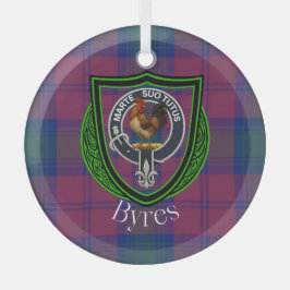 Adorno De Cristal Byres Scottish Clan Tartan & Crest