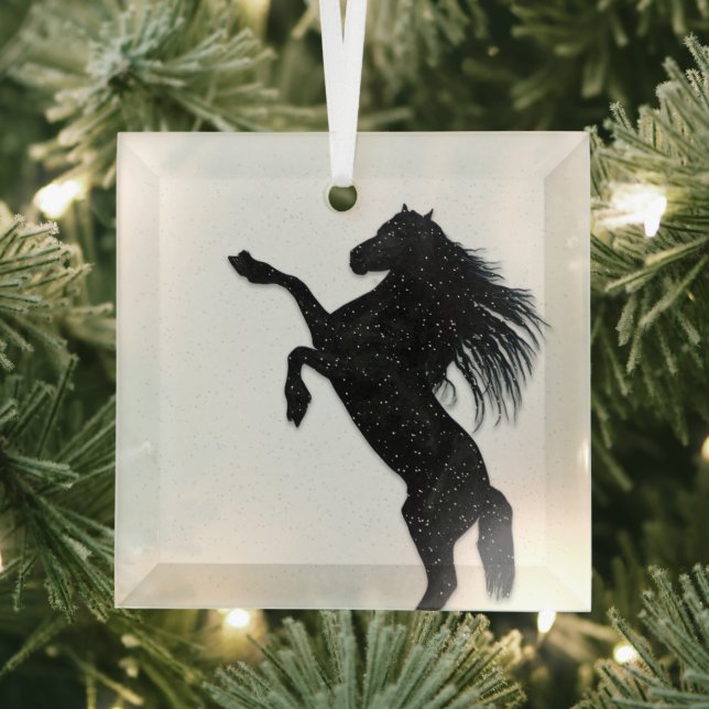Adorno De Cristal Caballo negro (in situ)