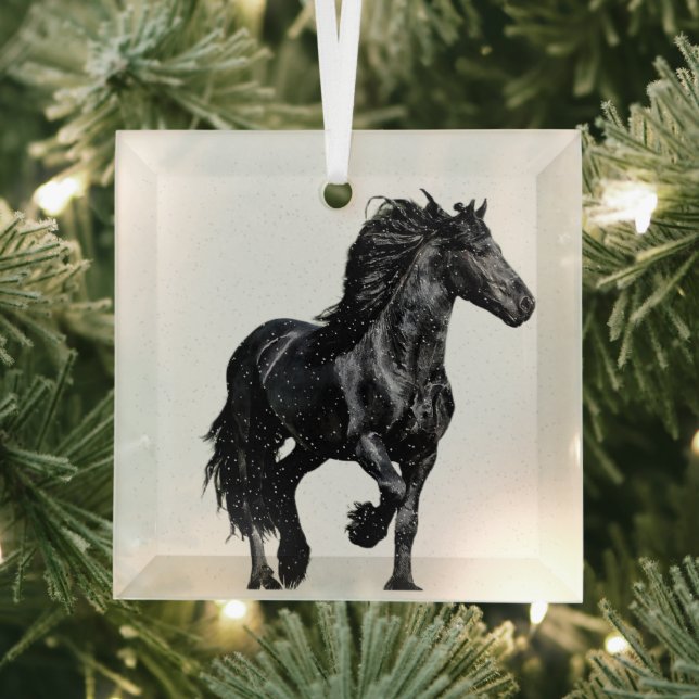 Adorno De Cristal Caballo negro (in situ)