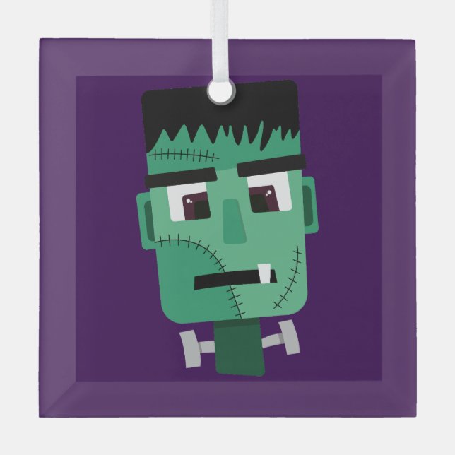 Adorno De Cristal Cabeza de Frankenstein Monster (Anverso)