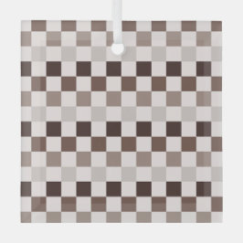 Adorno De Cristal Cafe Au Lait checkerboard pattern