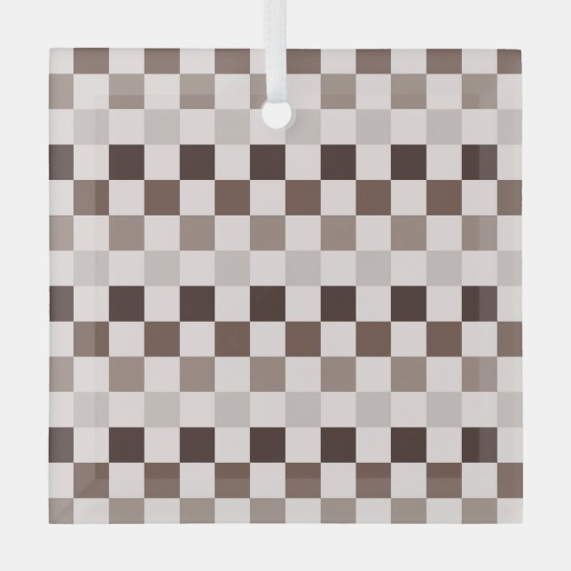 Adorno De Cristal Cafe Au Lait checkerboard pattern (Anverso)