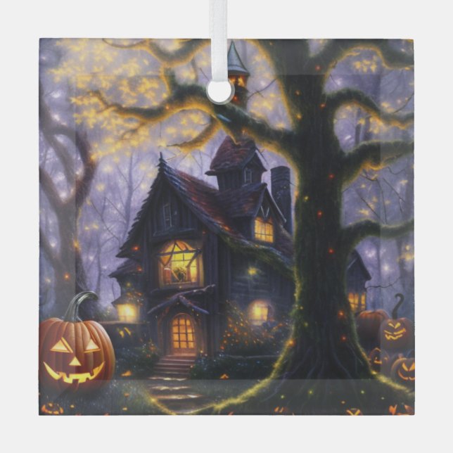 Adorno De Cristal calabaza/otoño/otoño/otoño/Halloween (Anverso)