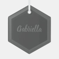 Caligrafía Elegante Gris Plain Nombre simple