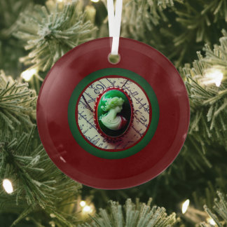 Adorno De Cristal Cameo Jewelry Ornament