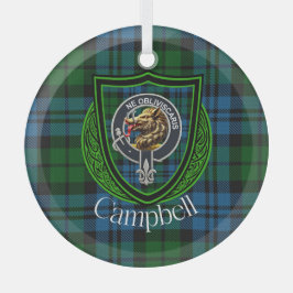 Adorno De Cristal Campbell Scottish Clan Tartan & Crest