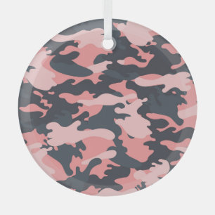 Adorno De Cristal Camuflaje rosado: patrón de cosecha clásico