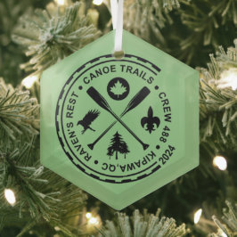 Adorno De Cristal Canoe Trails Hex Ornament 2024