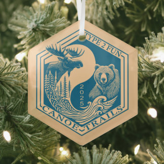 Adorno De Cristal Canoe Trails Hex Ornament 2025
