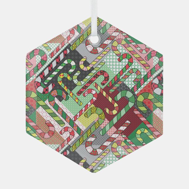 Adorno De Cristal Cañones de caramelo coloridos (Anverso)