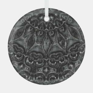 Adorno De Cristal Carbón Mandala