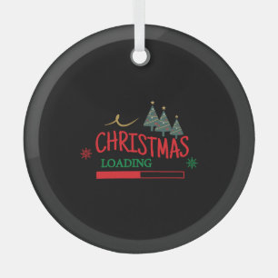 Adorno De Cristal Cargando Navidades familiares coincidentes