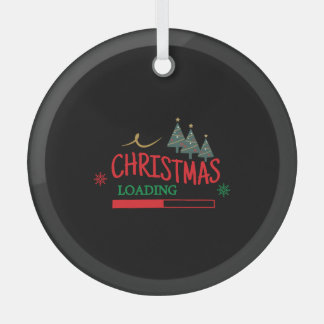 Adorno De Cristal Cargando Navidades familiares coincidentes