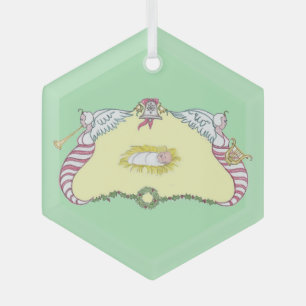 Adorno De Cristal Cartouche del Niño Jesús