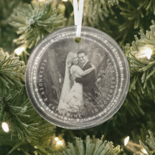 Adorno De Cristal Casados y brillantes desparraman la foto de nuestr