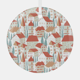 Adorno De Cristal Casas de pueblo ricas: Ilustracion sin mar