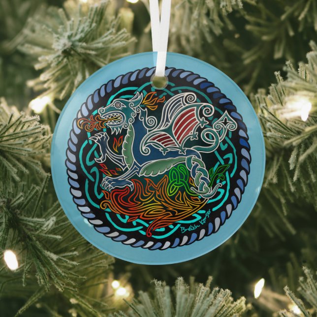 Adorno De Cristal Céltique dragon (in situ)