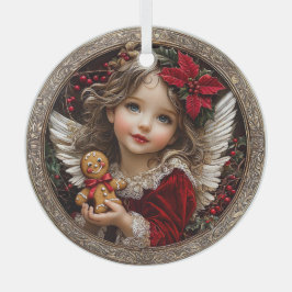 Adorno De Cristal Cherished Cheer – Angel of Gingerbread Joy