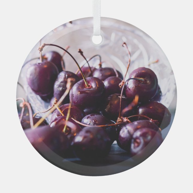 Adorno De Cristal Cherry (Anverso)