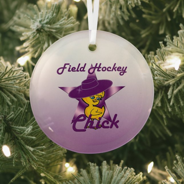 Adorno De Cristal Chica de hockey de campo #9 (in situ)