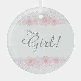 Adorno De Cristal chica floral simple ducha bebé pañal botánico