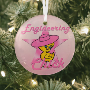 Adorno De Cristal Chick de ingeniería #8