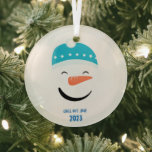 Adorno De Cristal Chill Out Bro Snowman<br><div class="desc">Añada un toque clásico y personal a su decoración de vacaciones con este llamativo ornamento de vidrio Chill Out Bro Snowman.</div>