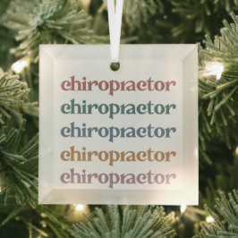 Adorno De Cristal Chiropractor Chiropractico Retro Regalos De Escuad