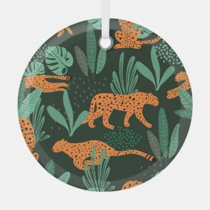 Adorno De Cristal Chita exótica: Verano tropical sin foco.