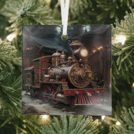Adorno De Cristal Christmas Train