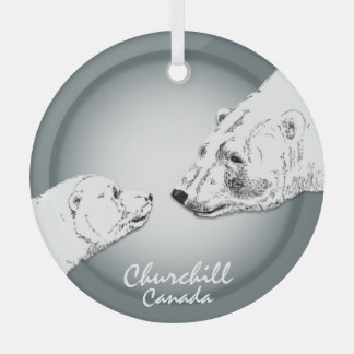 Adorno De Cristal Churchill Canada Ornament Polar Bear Keepsake