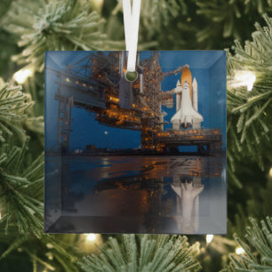 Adorno De Cristal Cielo azul para el lanzamiento del transbordador e