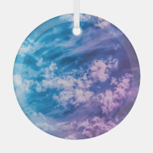 Adorno De Cristal Cielo surrealista, arte abstracto de ensueño.