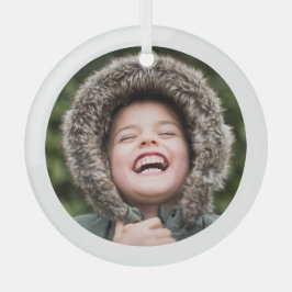 Adorno De Cristal Circle Photo Keepsake