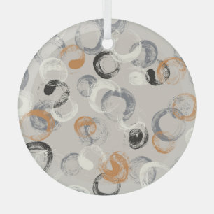 Adorno De Cristal Círculos grises: Patrón continuo simple