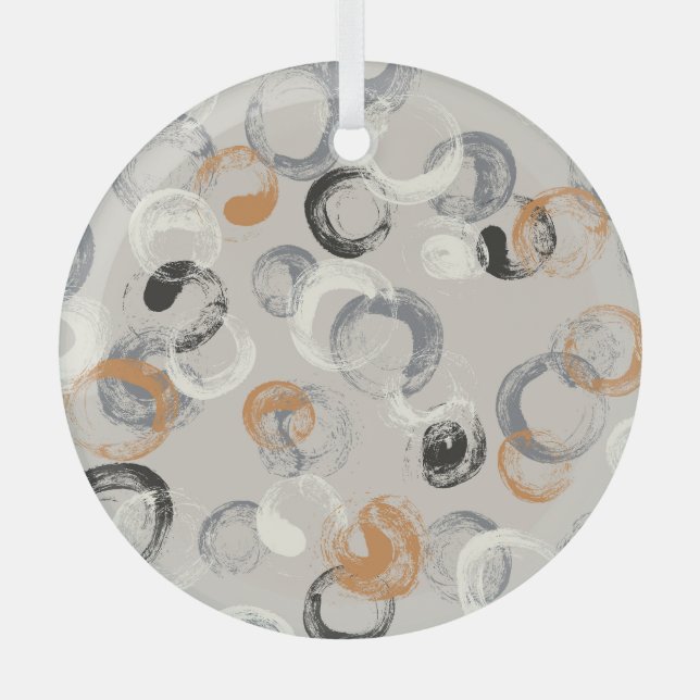Adorno De Cristal Círculos grises: Patrón continuo simple (Anverso)