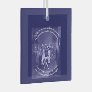 Adorno De Cristal Cita de la noche de Tam O Shanter Burns en azul