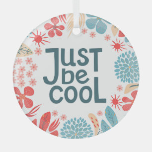 Adorno De Cristal Cita Motivacional, Marco Floral Abstracto.