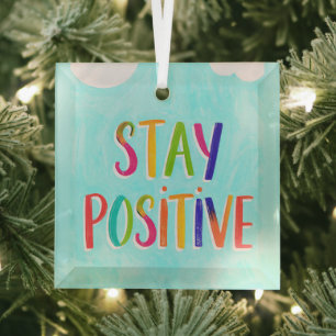 Adorno De Cristal Cita motivacional positiva pintada