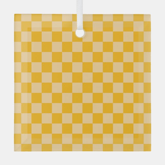 Adorno De Cristal Citrus cream checkered board pattern (Anverso)