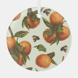 Adorno De Cristal Citrus y Bumblebee: sin foco vintage