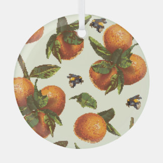 Adorno De Cristal Citrus y Bumblebee: sin foco vintage