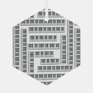 Adorno De Cristal Claves de piano