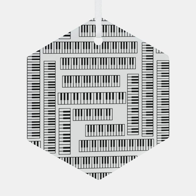 Adorno De Cristal Claves de piano (Reverso )