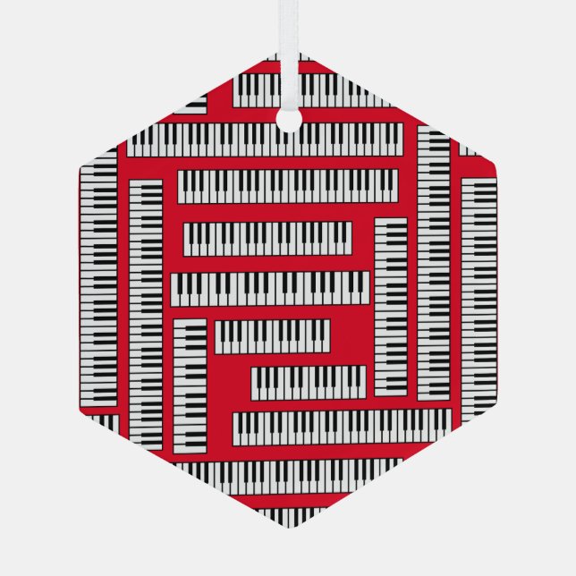 Adorno De Cristal Claves de piano (Reverso )