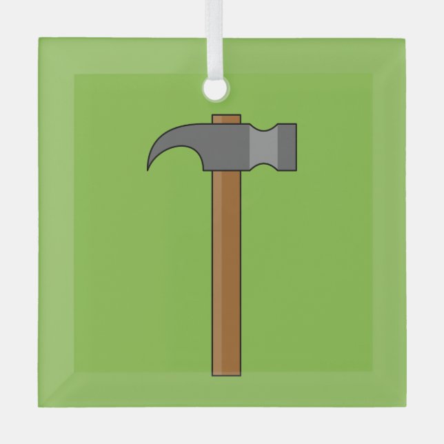 Adorno De Cristal Claw Hammer Personalizado (Anverso)