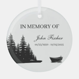 Adorno De Cristal Coastal Fisherman Maritime Personalized Memorial